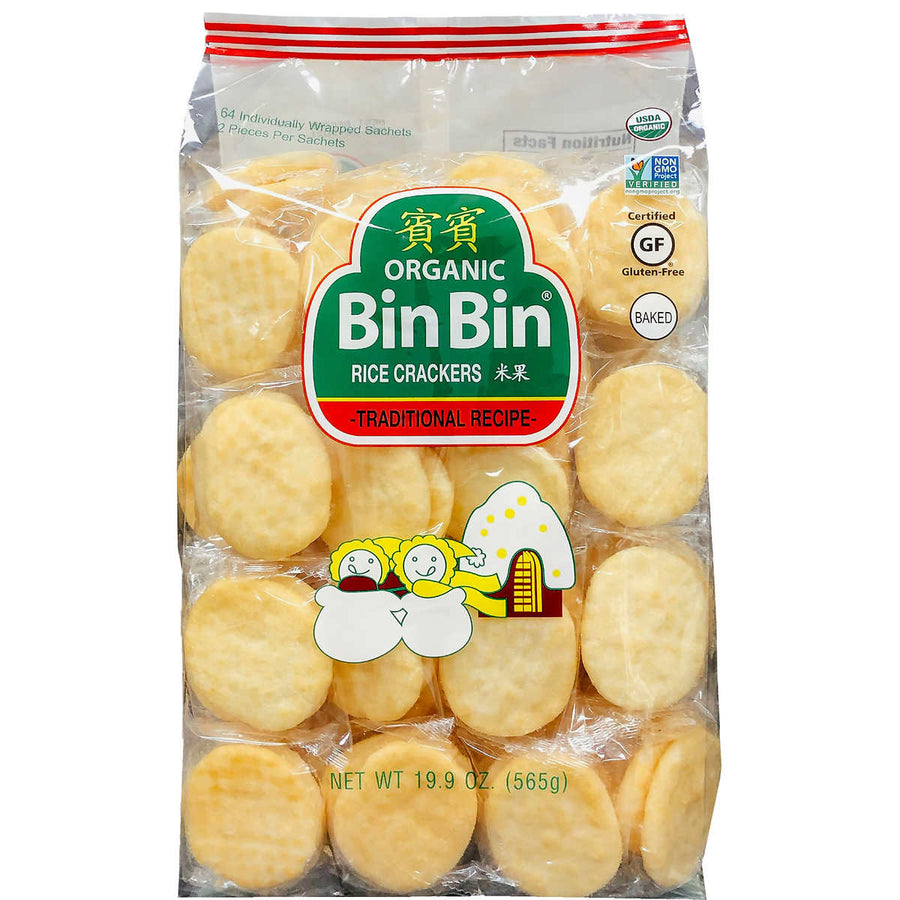 Bin Bin Organic Rice CrackersTraditional Recipe (19.9 Ounce) Image 1