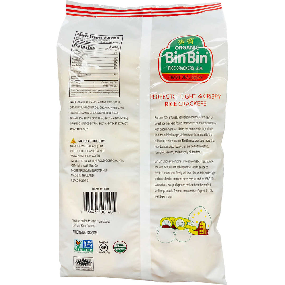 Bin Bin Organic Rice CrackersTraditional Recipe (19.9 Ounce) Image 2