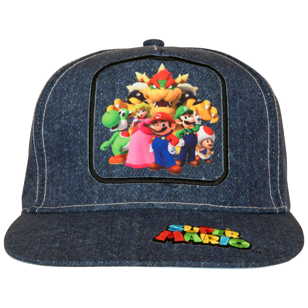 Super Mario Bros. Cast Denim Youth Hat Image 2