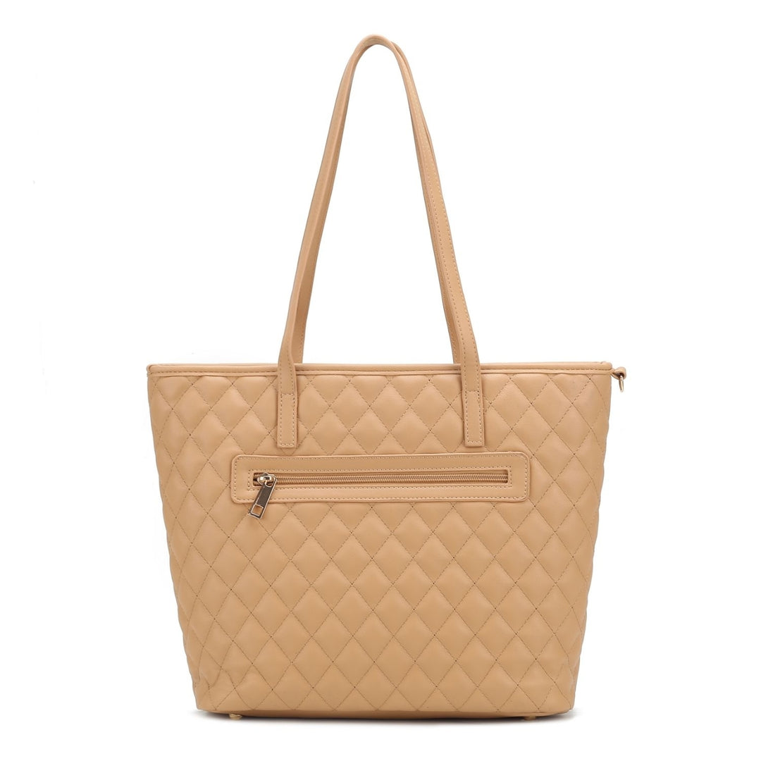 MKF Collection Tansy Quilted Vegan Leather Womens Tote Bag with Pouch- 2 pieces by Mia K Image 9