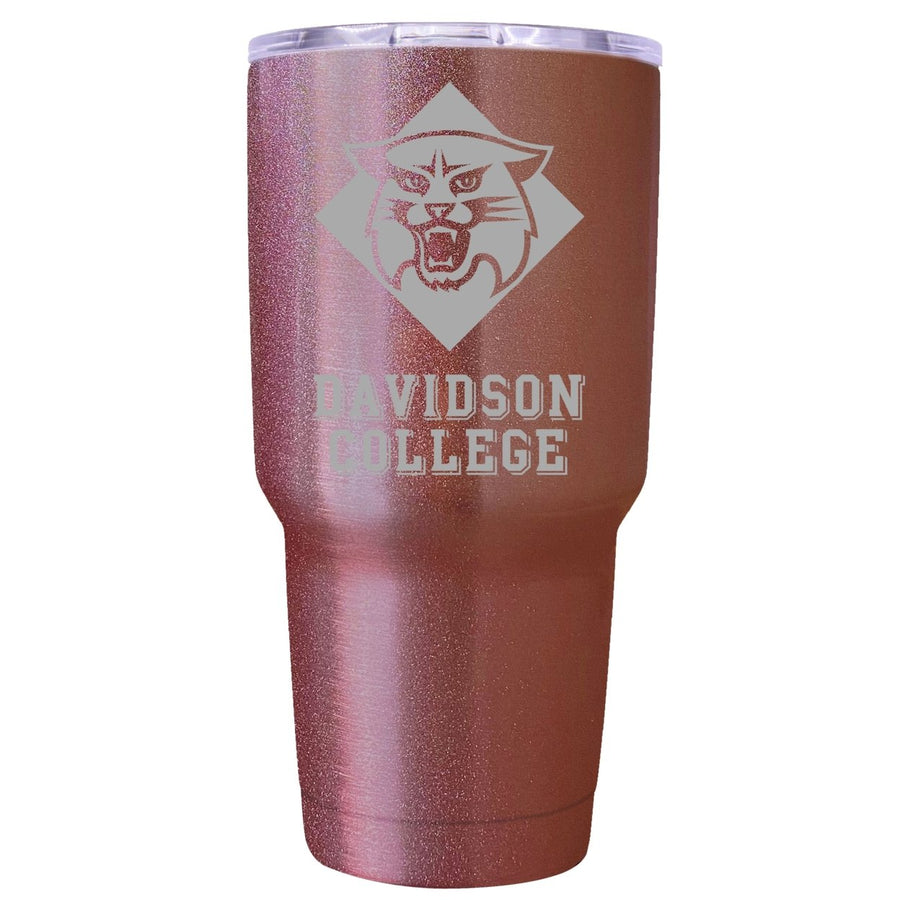 Davidson College Premium Laser Engraved Tumbler - 24oz Stainless Steel Insulated Mug Rose Gold Image 1