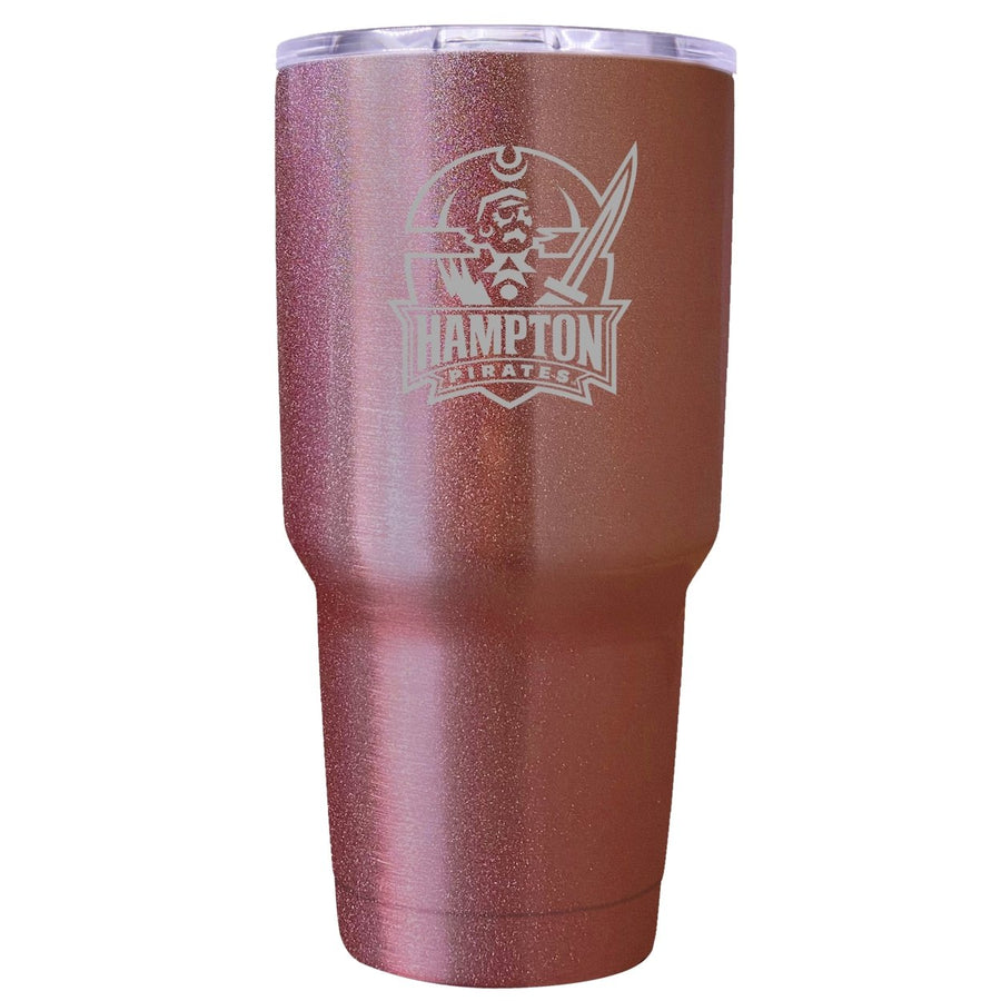 Hampton University Premium Laser Engraved Tumbler - 24oz Stainless Steel Insulated Mug Rose Gold Image 1