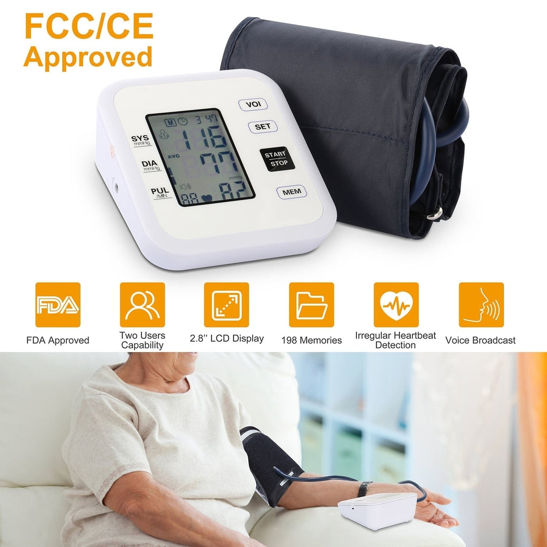 Arm Blood Pressure Monitor with Adjustable Cuff (8.7in-12.6in) Irregular Heartbeat Detector Image 4
