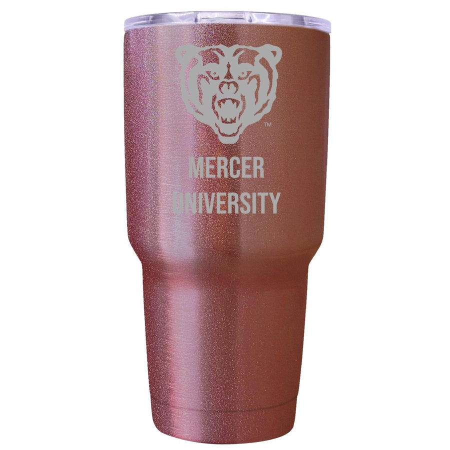 Mercer University Premium Laser Engraved Tumbler - 24oz Stainless Steel Insulated Mug Rose Gold Image 1