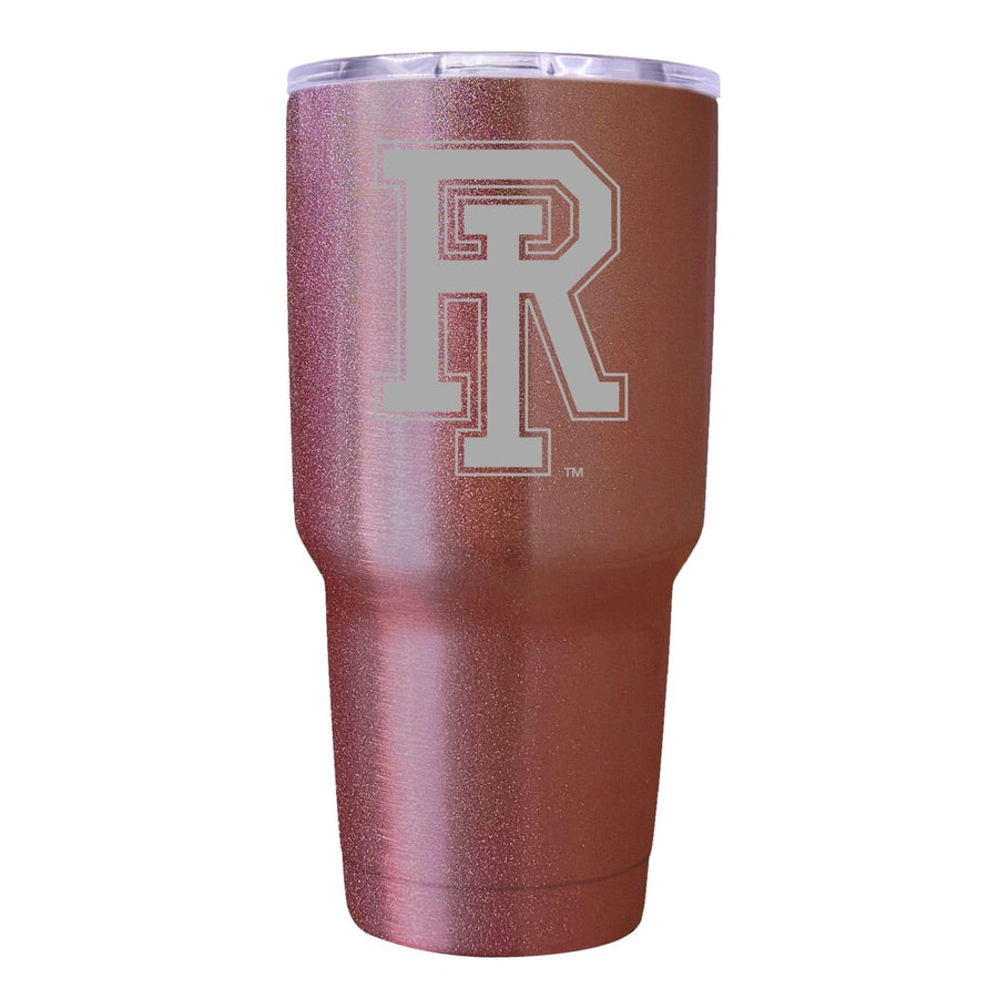 Rhode Island University Premium Laser Engraved Tumbler - 24oz Stainless Steel Insulated Mug Rose Gold Image 1