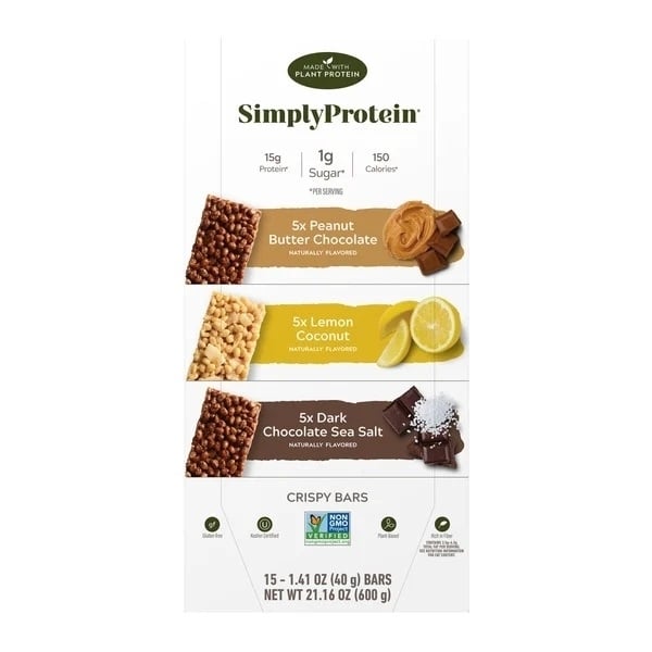 Simply Protein Crispy Bars Variety Pack1.41 Ounce (Pack of 15) Image 1