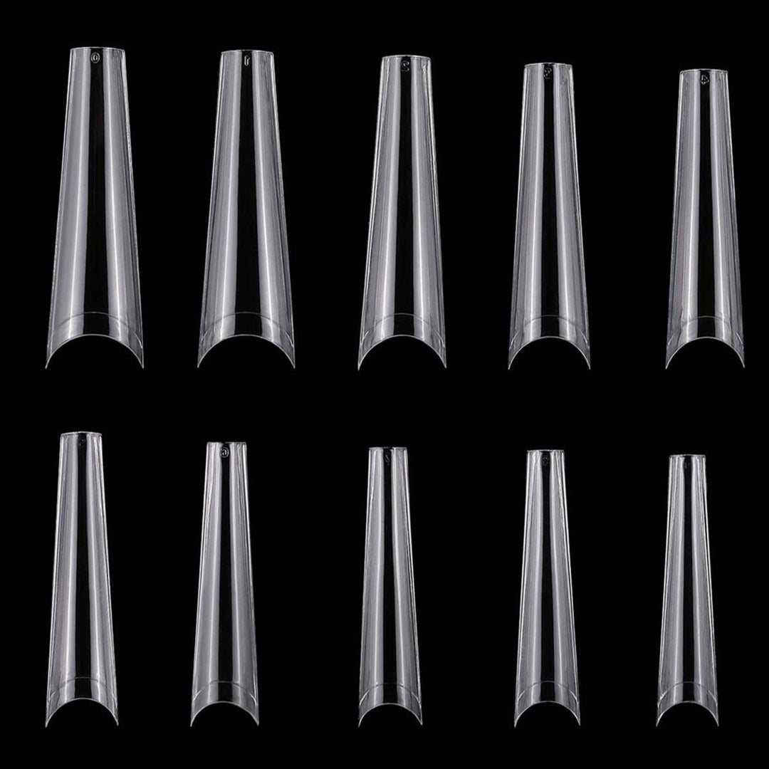 500Pcs False Nail Tips C Curve Half Cover French Nails Extra Long Fake Finger Nails For Nail Art Salons Home DIY 10 Image 1