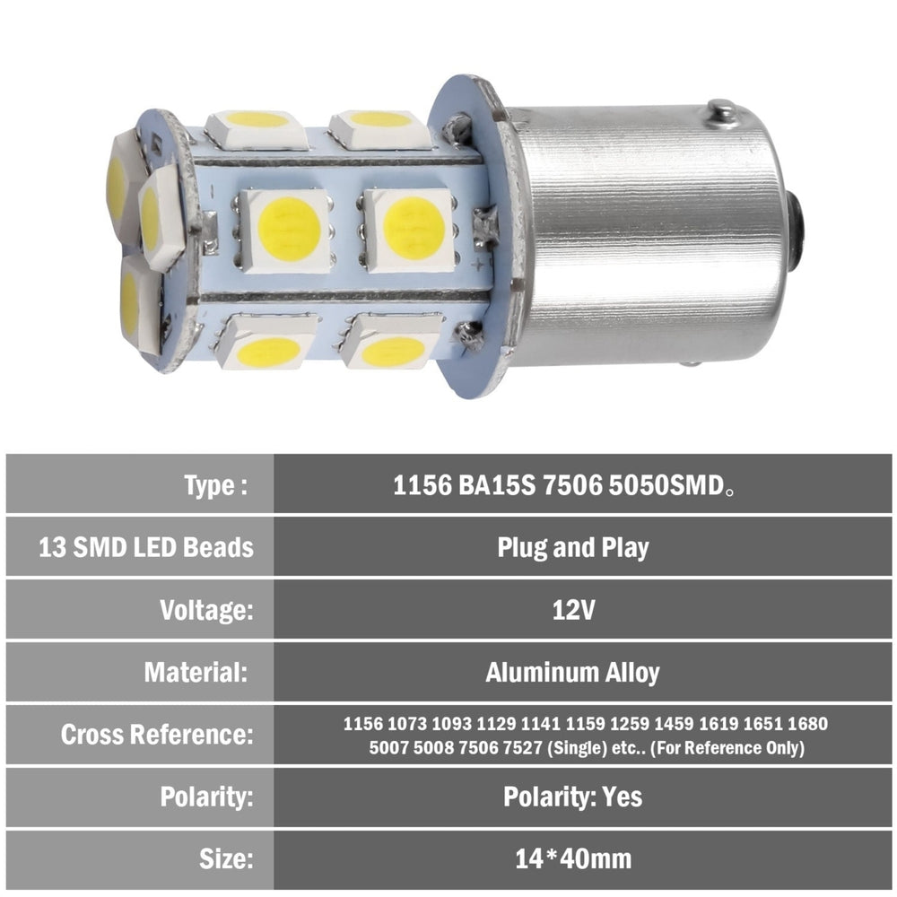 20Pcs 12V Car Light Bulbs 4500K 14MM Aluminum Alloy Turn Signal Light Image 2