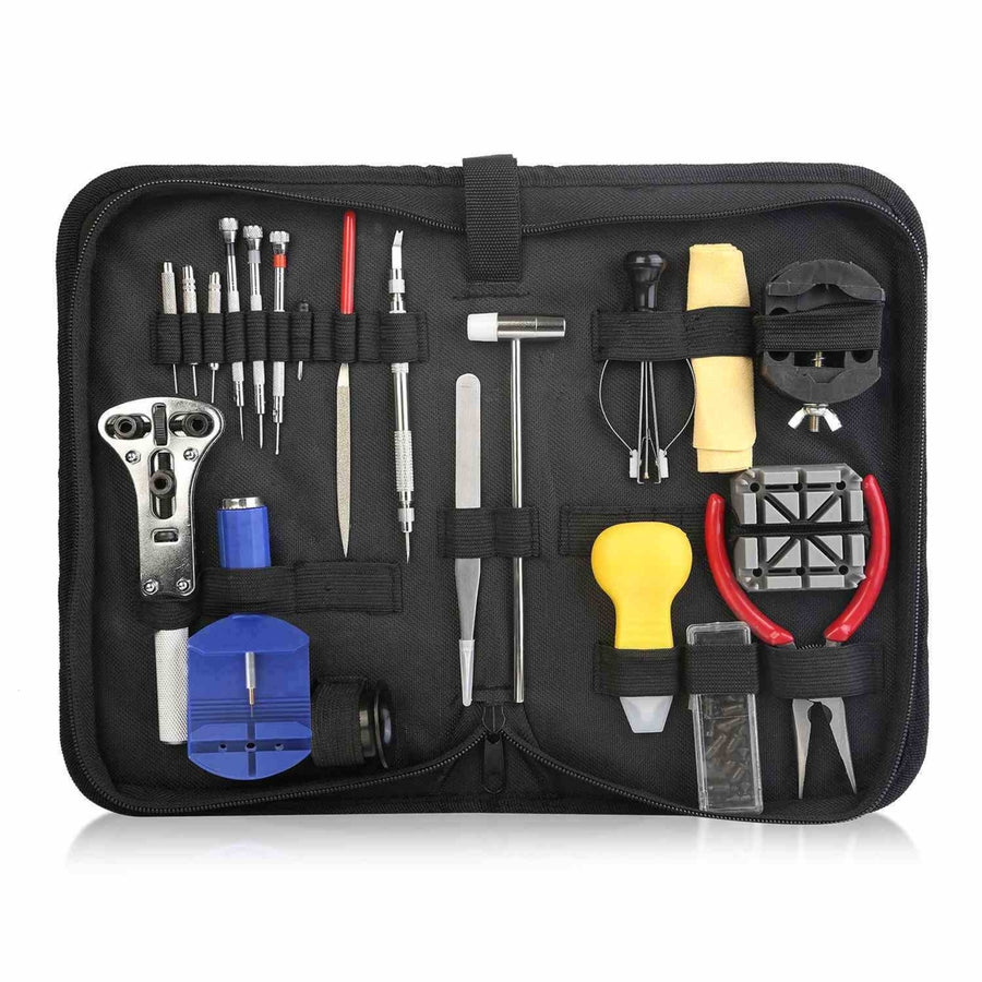 21 PCS Watch Repair Tool Kit Hand Link Remover Watch Band Holder Case Opener with Free Carrying Case Image 1