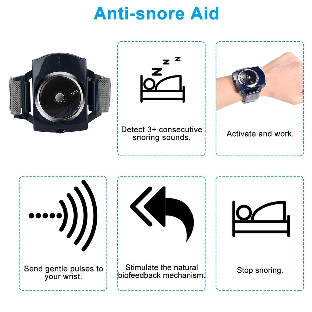 Anti-snore Wristband Infrared Intelligent Snore Reducing Device with Conductive Film Image 2