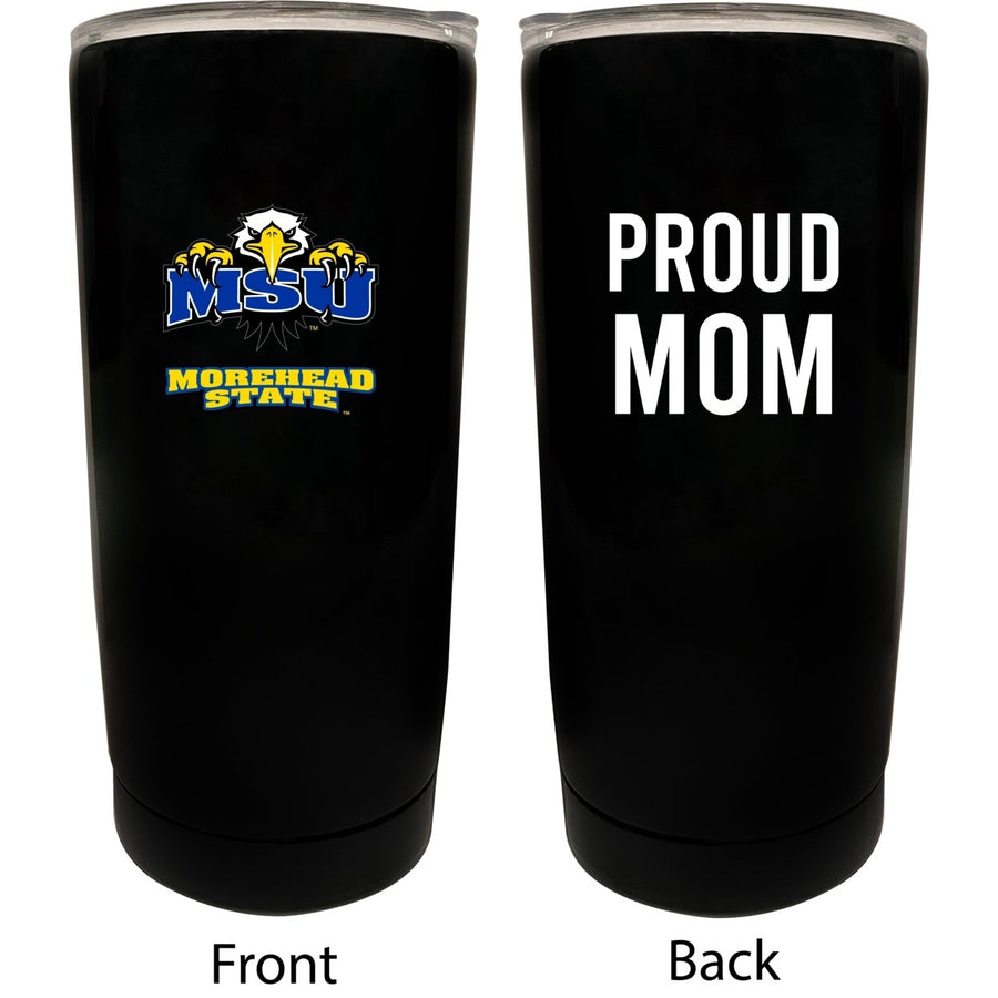 Morehead State University NCAA Insulated Tumbler - 16oz Stainless Steel Travel Mug Proud Mom Design Black Image 1