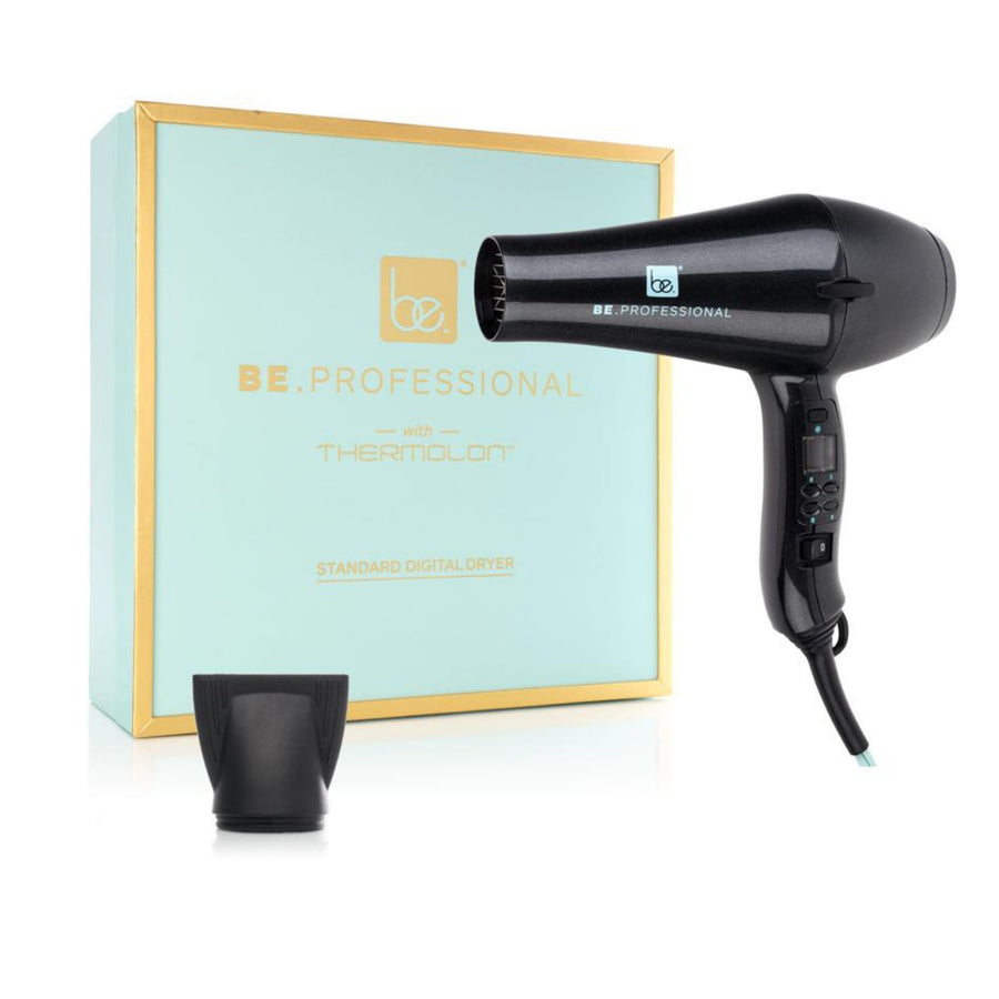 Be.Professional Digital Blow Dryer - Long Nozzle - Pearl Black Image 1