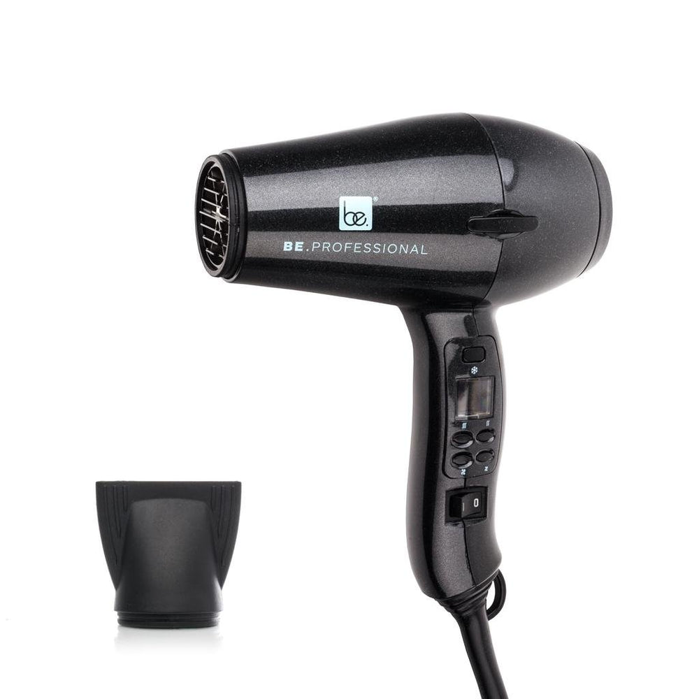 Be.Professional Short Nozzle Digital Blow Dryer with Thermolon  Hair Brush Included Image 2