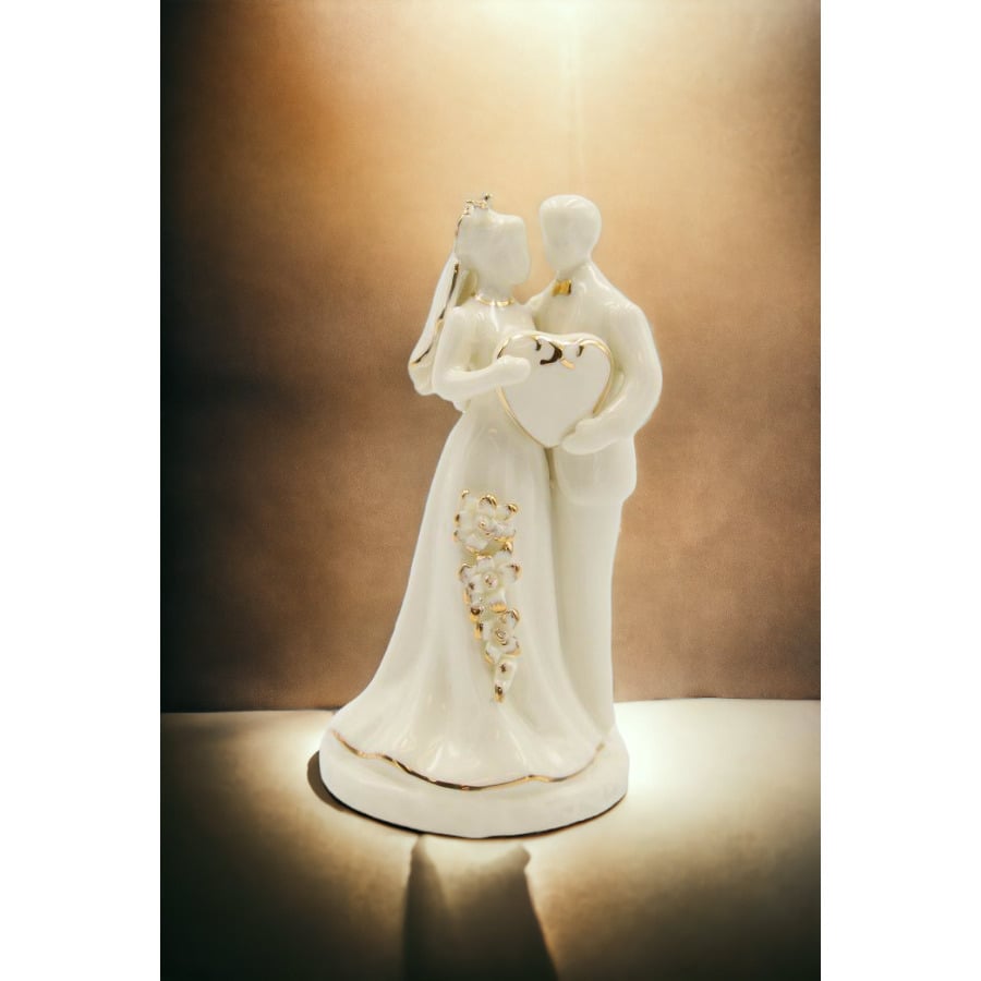 Ceramic Wedding and Anniversary Couple Cake TopperWedding DcorWedding FavorAnniversary Dcor, Image 1