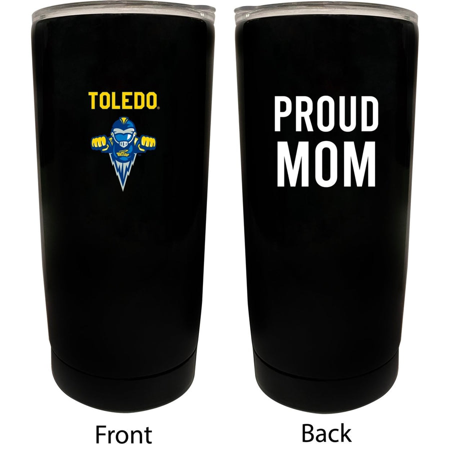 Toledo Rockets NCAA Insulated Tumbler - 16oz Stainless Steel Travel Mug Proud Mom Design Black Image 1