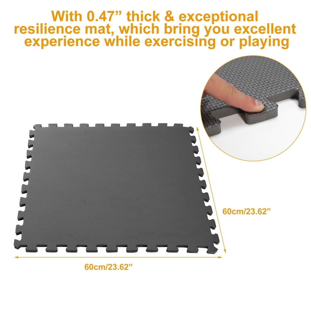 Puzzle Exercise Mat Foam Gym EVA Mat Interlocking Tiles Protective Flooring for Gym Equipment Image 7