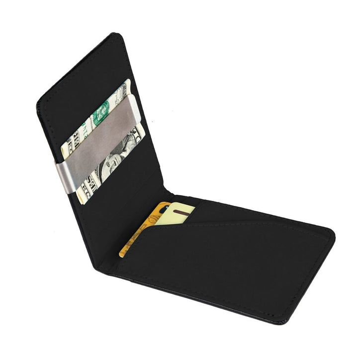 Unisex PU Leather Wallet RFID Blocking Slim Bifold Credit Card Holder with Money Clip Image 7