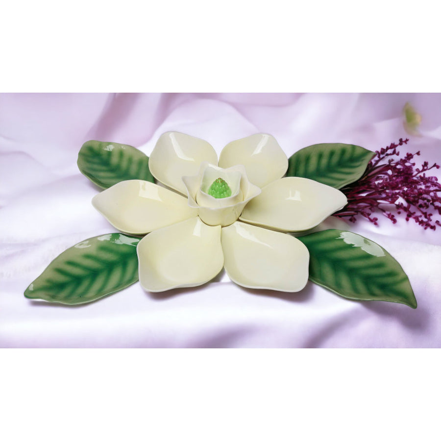 Ceramic Magnolia Petal Dish 11 Pieces SetHome DcorSpring DcorParty Dcor, Image 1