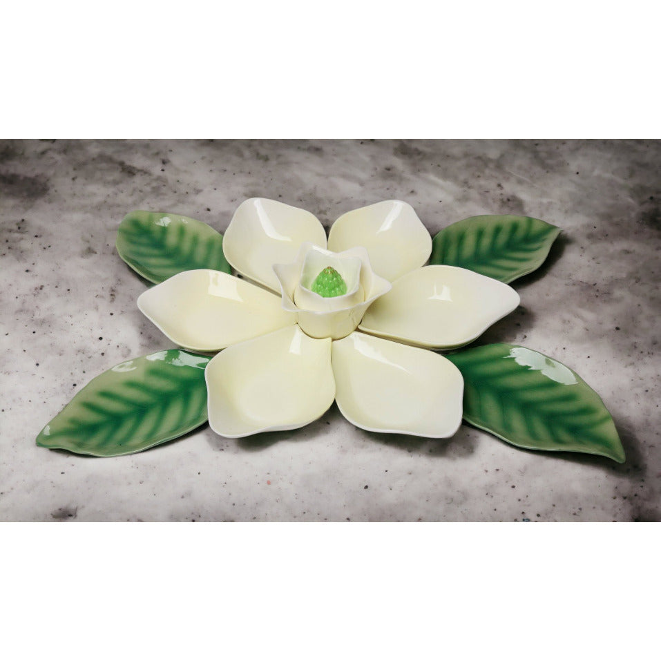 Ceramic Magnolia Petal Dish 11 Pieces SetHome DcorSpring DcorParty Dcor, Image 2