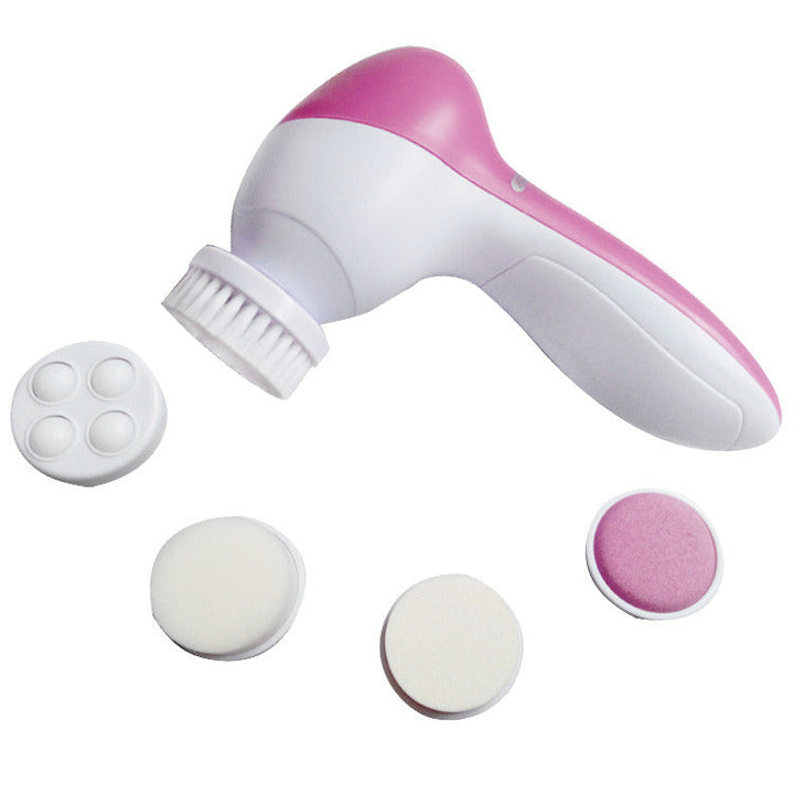 5 In 1 Deep Clean Electric Facial Cleaner Face Skin Care Brush Massager Image 4