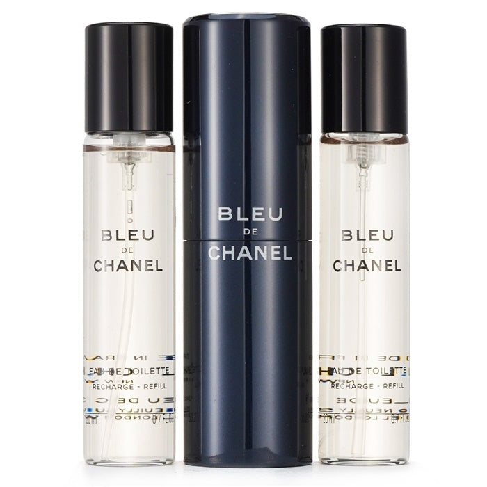 Chanel Bleu De Chanel Eau De Toilette Travel Spray and Two Refills 3x20ml/0.7oz Image 1