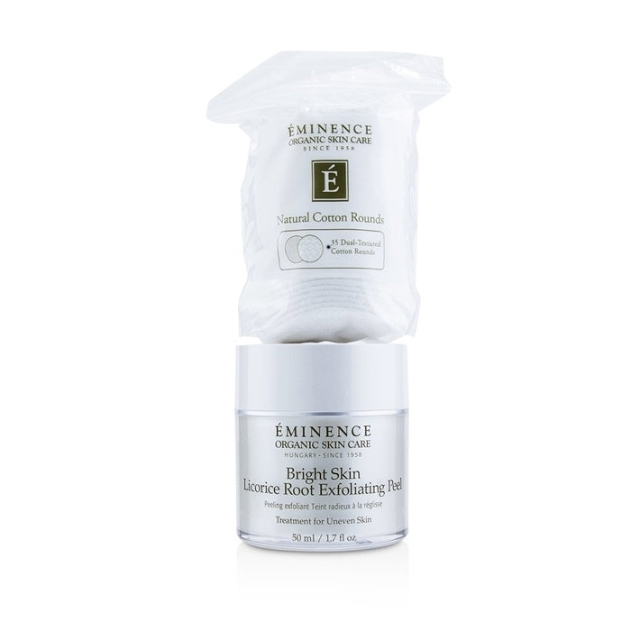 Eminence Bright Skin Licorice Root Exfoliating Peel (with 35 Dual-Textured Cotton Rounds) 50ml/1.7oz Image 1