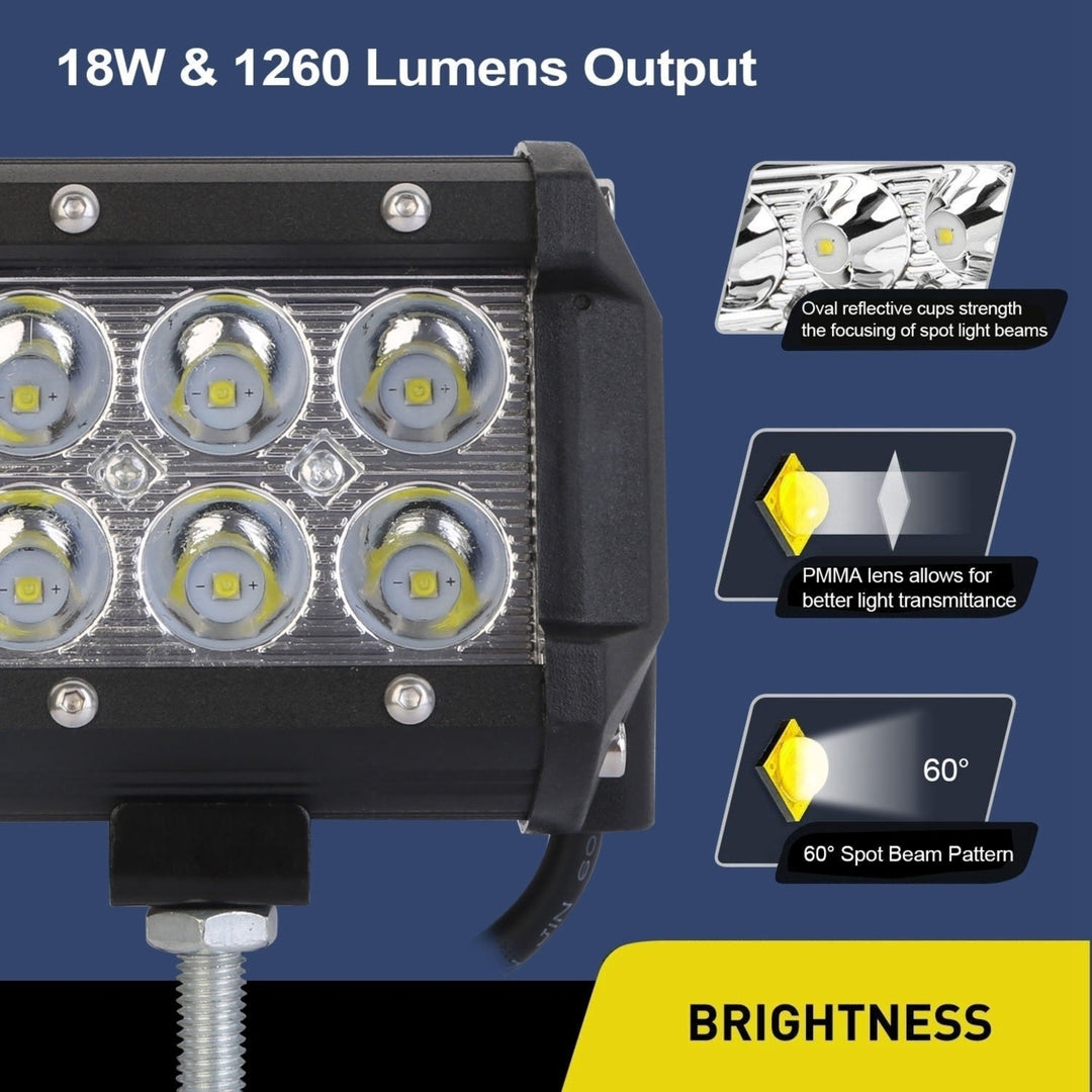 4 PCS 4in 18W Dual Row LED Spot Light Pod Cube Light Image 8