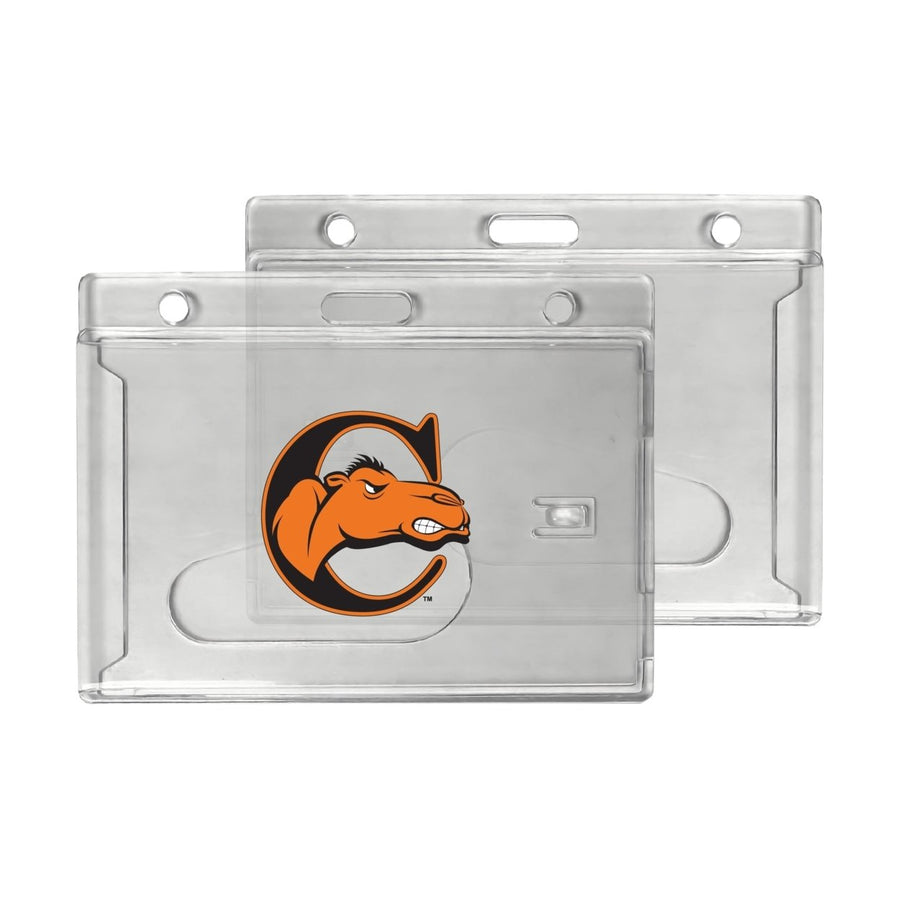 Campbell University Fighting Camels Officially Licensed Clear View ID Holder - Collegiate Badge Protection Image 1