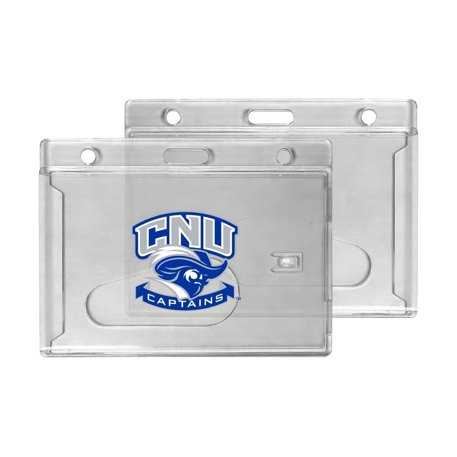 Christopher Newport Captains Officially Licensed Clear View ID Holder - Collegiate Badge Protection Image 1