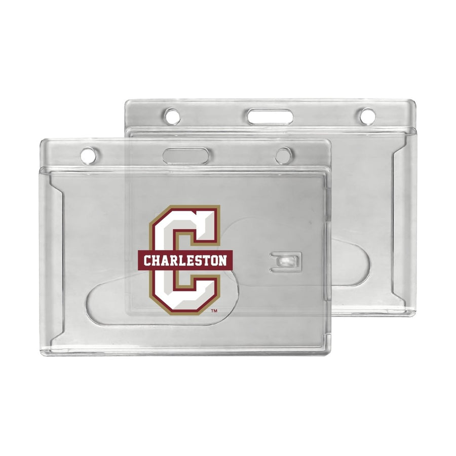 College of Charleston Officially Licensed Clear View ID Holder - Collegiate Badge Protection Image 1