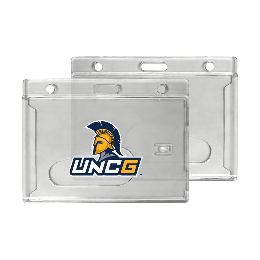 North Carolina Greensboro Spartans Officially Licensed Clear View ID Holder - Collegiate Badge Protection Image 1