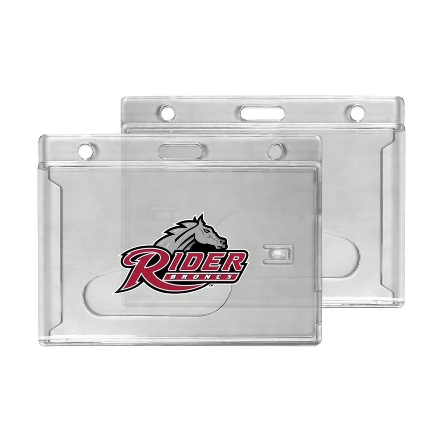 Rider University Broncs Officially Licensed Clear View ID Holder - Collegiate Badge Protection Image 1