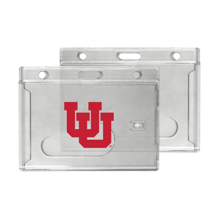 Utah Utes Officially Licensed Clear View ID Holder - Collegiate Badge Protection Image 1