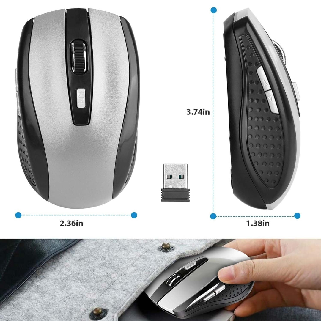2.4G Wireless Gaming Mouse Optical Mice with Receiver 3 Adjustable DPI 6 Buttons Image 11