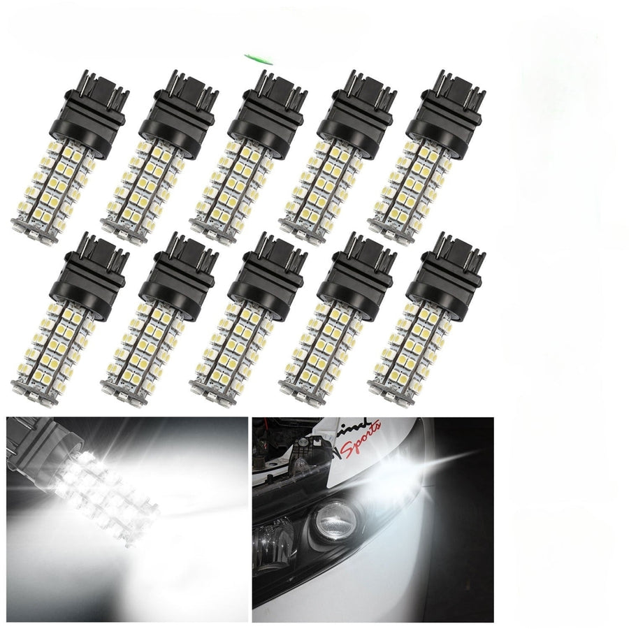 10Pcs Kit LED Car Light Bulbs 760lm T25 3528SMD 6000K Pure White Auto Lamps Replacement Image 1