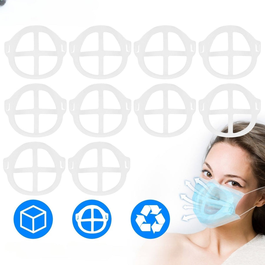 10Pcs 3D Mask Bracket Comfortable Breathing Mouth Mask Inner Support Frame Washable Reusable Mask Image 1