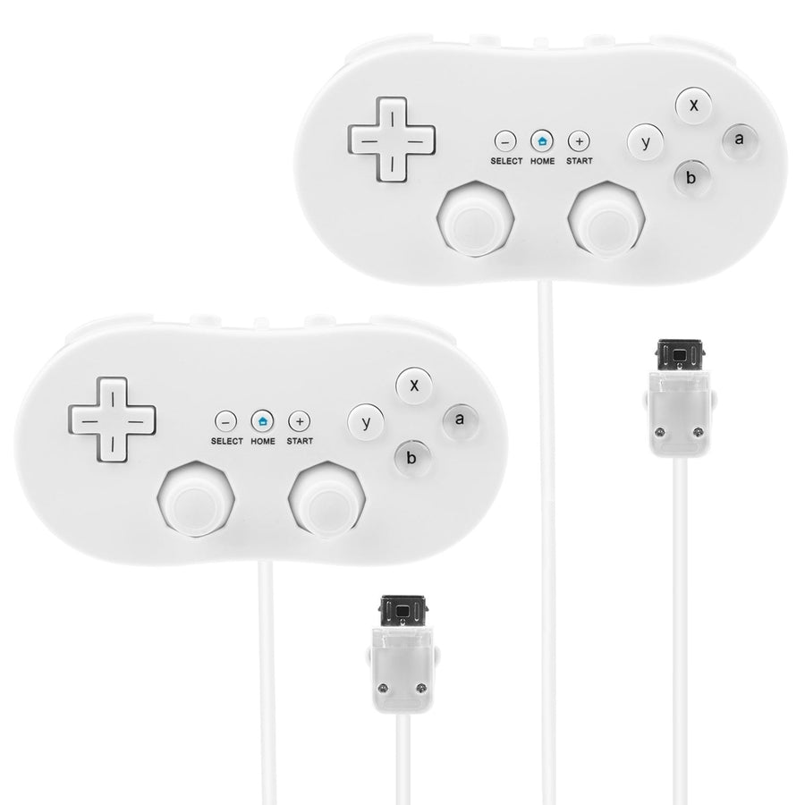 2PCS Classic Game Controller Pad Wired Gamepad Joypad Joystick for Nintendo Wii Remote Image 1