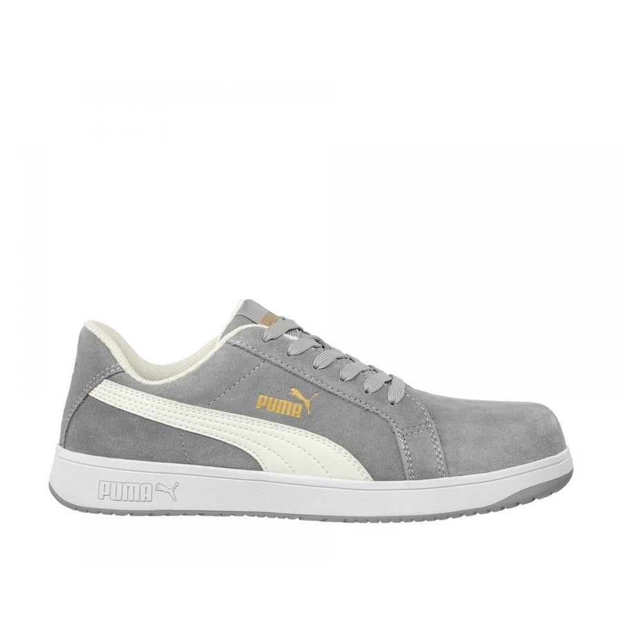 PUMA Safety Mens Iconic Low Composite Toe SD Work Shoes Grey Suede - 640035 Grey Image 1