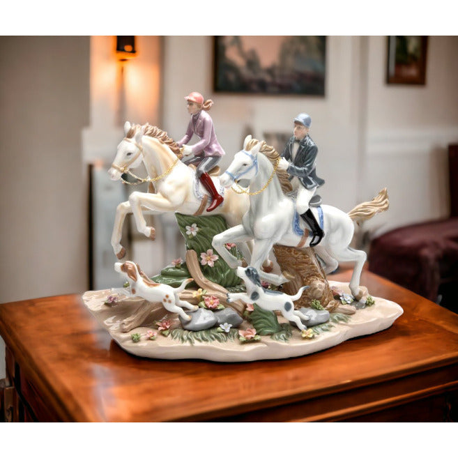 Call Of The Hunt-Ceramic Horses and Dogs, Image 1