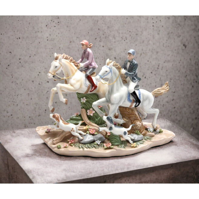 Call Of The Hunt-Ceramic Horses and Dogs, Image 2