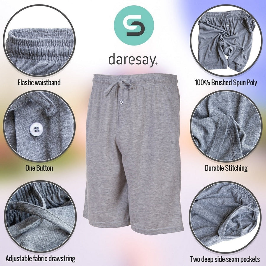 DARESAY Mens Soft Cotton Shorts 3 Packs Image 1