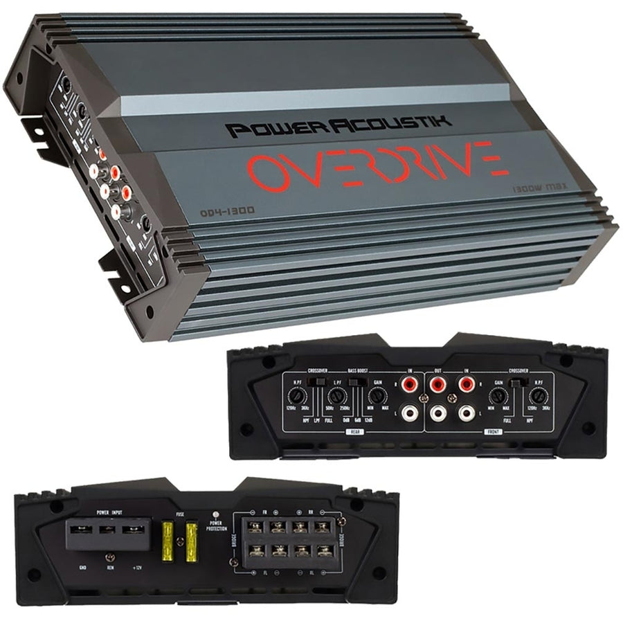 Power Acoustik Overdrive OD4-1300 1300 Watt 4 Channel Car Audio Amplifier Image 1