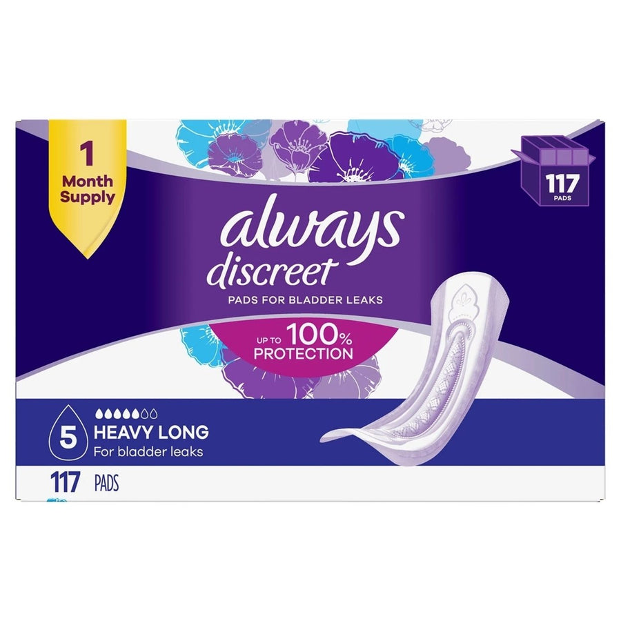 Always Discreet Incontinence PadsHeavy - Long (117 Count) Image 1