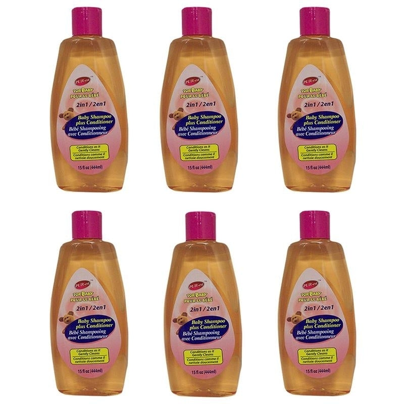 2 In 1 Baby Shampoo+ Conditioner (444ml) (Pack of 6) By Purest Image 1