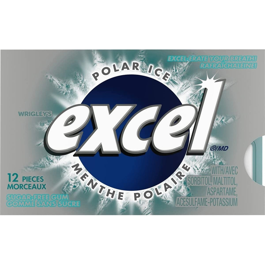 Excel Sugar Free Gum5.4g - Polar Ice - 12 Count per Box - 1 Box Image 1