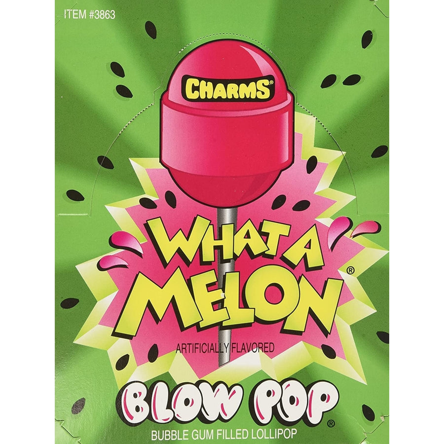 Charms Blow Pops Lollipops1kgWhat-a-Melon48 Count Per Box - 1 Box Image 1