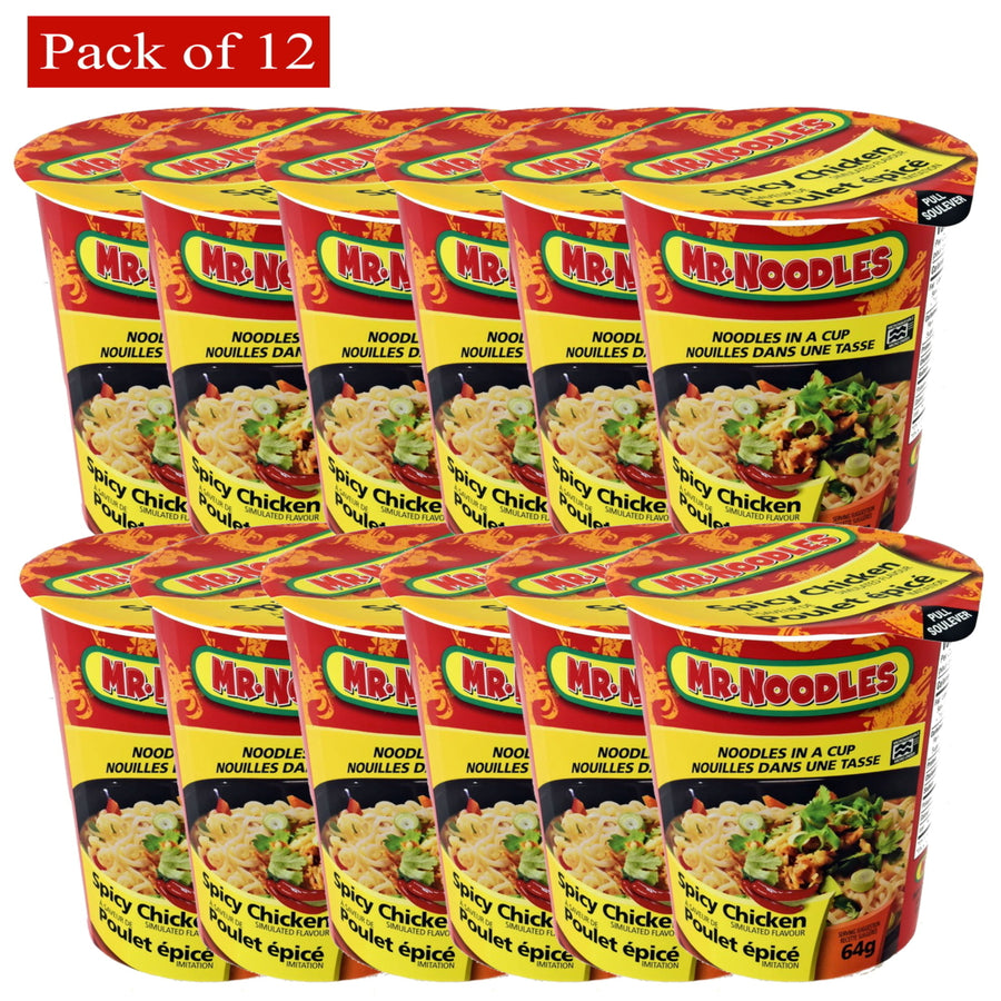 Mr. Noodles Spice Chicken Simulated Flavour in Cup 64gm - Pack of 12 Image 1