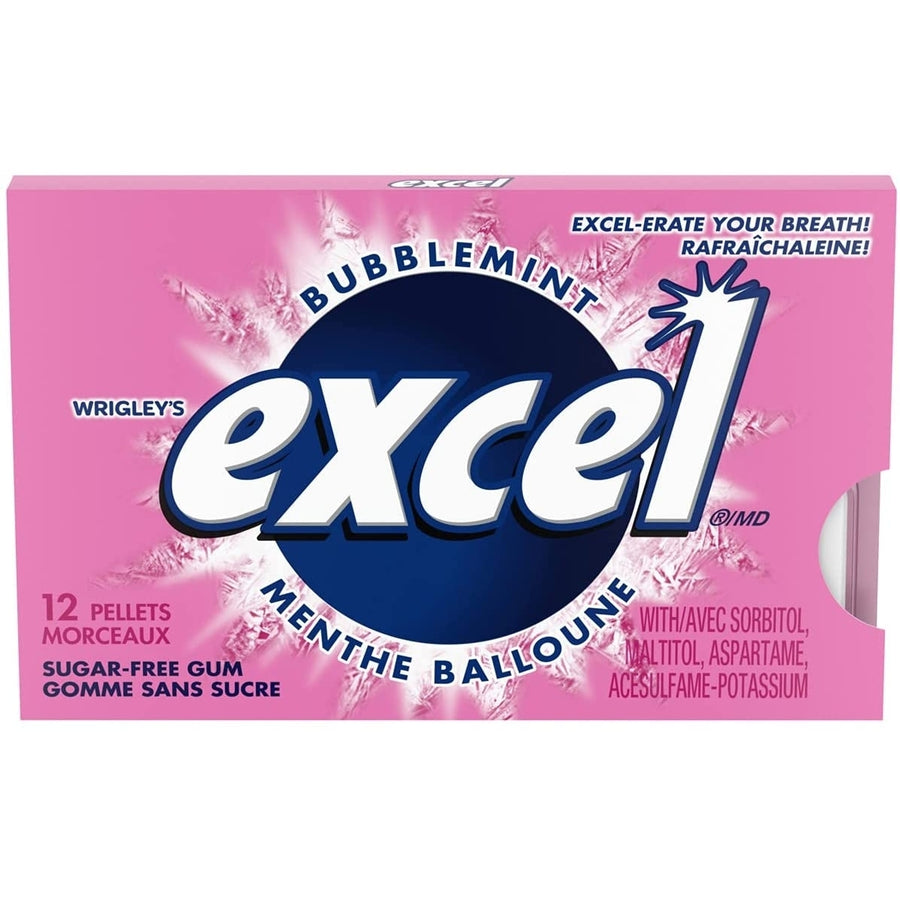 Excel Sugar Free Gum5.4g - Bubblemint - 12 Count per Box - 1 Box Image 1