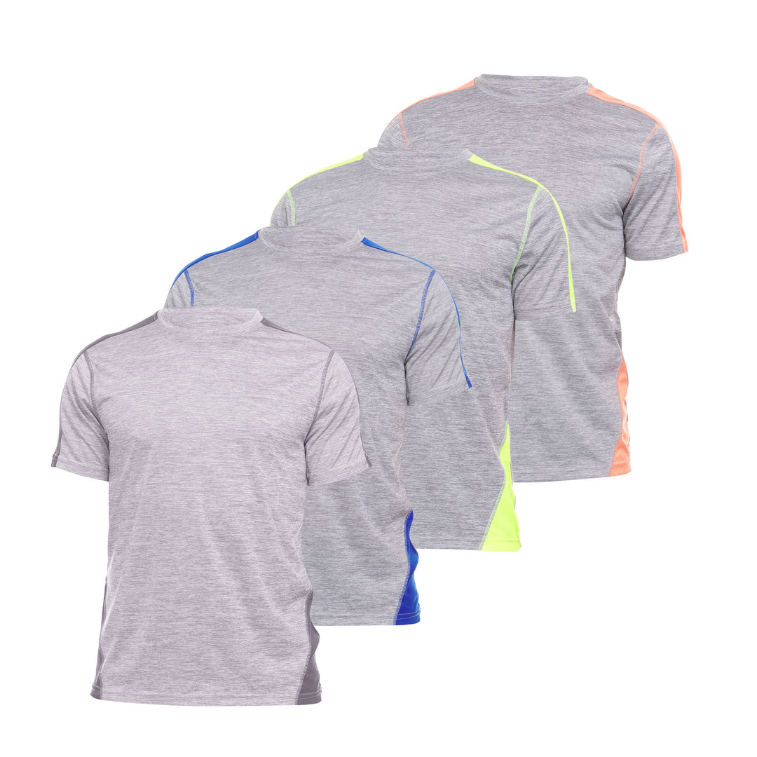 DARESAY Shirts for MenAthletic Moisture Wicking Dry Fit 4-Pack Image 4