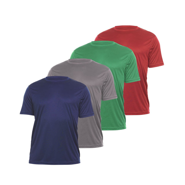 DARESAY Shirts for MenAthletic Moisture Wicking Dry Fit 4-Pack Image 1